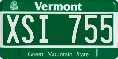 VT license plate XSI755