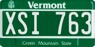 VT license plate XSI763