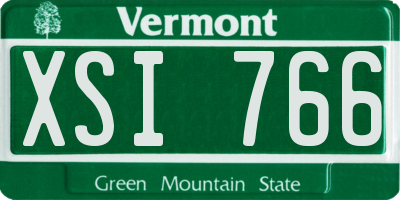 VT license plate XSI766