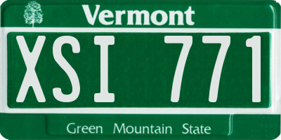 VT license plate XSI771