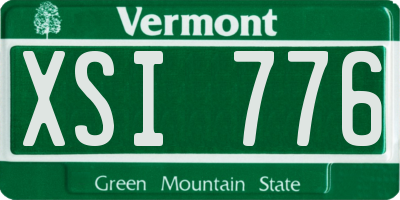 VT license plate XSI776