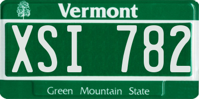 VT license plate XSI782