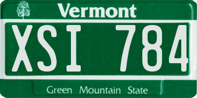 VT license plate XSI784