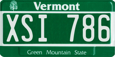 VT license plate XSI786