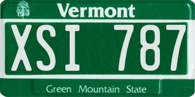 VT license plate XSI787