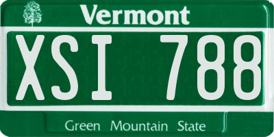 VT license plate XSI788