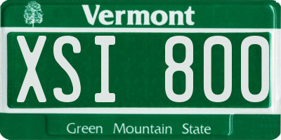 VT license plate XSI800
