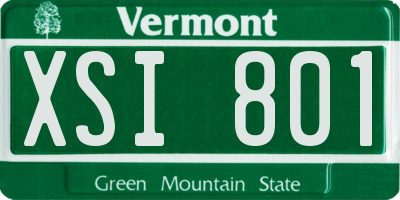 VT license plate XSI801