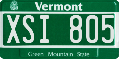 VT license plate XSI805
