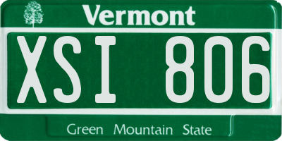 VT license plate XSI806