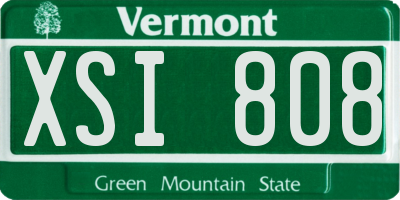 VT license plate XSI808