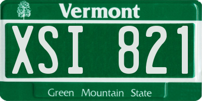 VT license plate XSI821