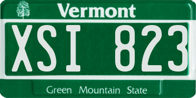 VT license plate XSI823