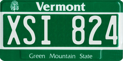 VT license plate XSI824