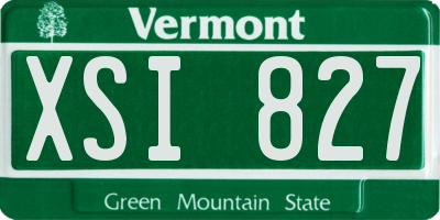 VT license plate XSI827