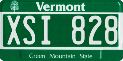 VT license plate XSI828