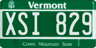 VT license plate XSI829