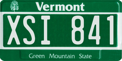 VT license plate XSI841