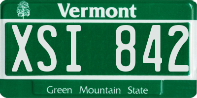 VT license plate XSI842