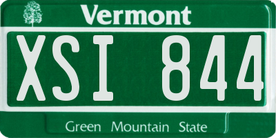 VT license plate XSI844