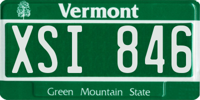 VT license plate XSI846