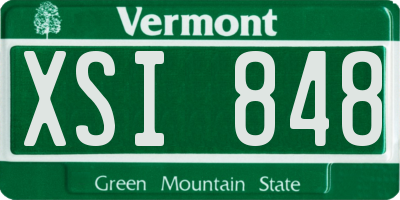 VT license plate XSI848