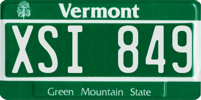 VT license plate XSI849