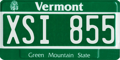 VT license plate XSI855