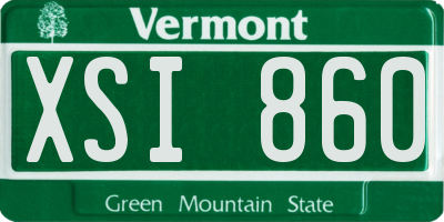 VT license plate XSI860