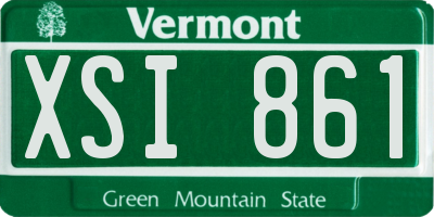 VT license plate XSI861
