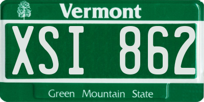 VT license plate XSI862