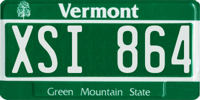 VT license plate XSI864