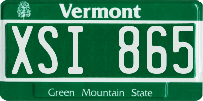 VT license plate XSI865