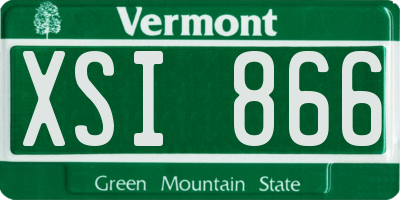 VT license plate XSI866