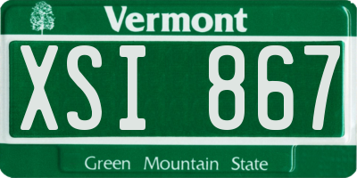 VT license plate XSI867