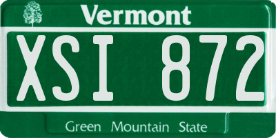 VT license plate XSI872
