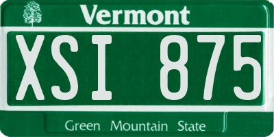 VT license plate XSI875