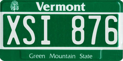 VT license plate XSI876