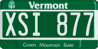 VT license plate XSI877