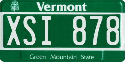 VT license plate XSI878