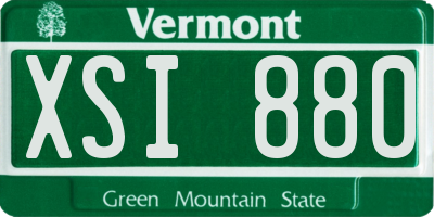 VT license plate XSI880