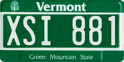 VT license plate XSI881