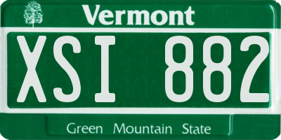 VT license plate XSI882