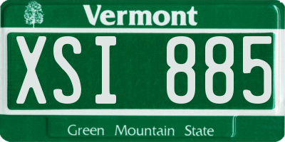 VT license plate XSI885