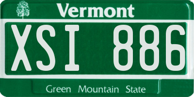 VT license plate XSI886
