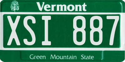 VT license plate XSI887