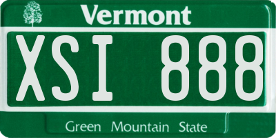 VT license plate XSI888