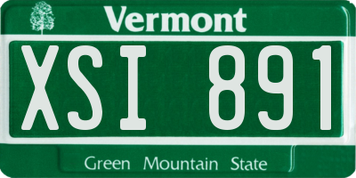 VT license plate XSI891