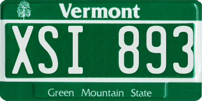 VT license plate XSI893