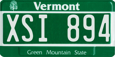 VT license plate XSI894